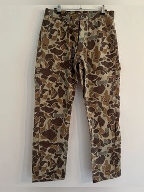 Wallace & Barnes Duck Camo Canvas Carpenter Pants Flawless Sz 30x30 Utility